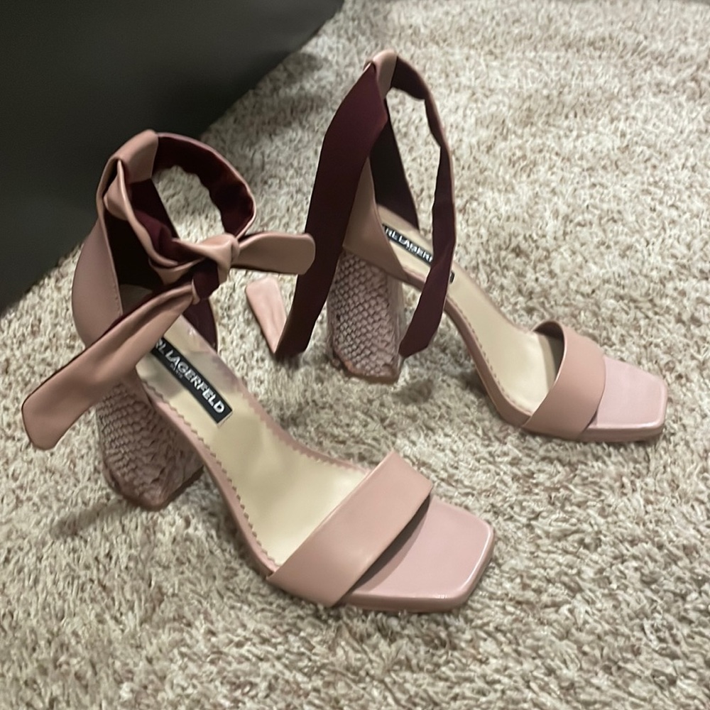 NWOT blush block heel sandal
